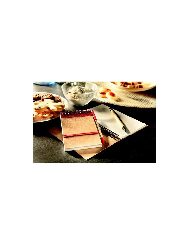 Bloc-notes Recyclé SONORA avec Stylo Personnalisé