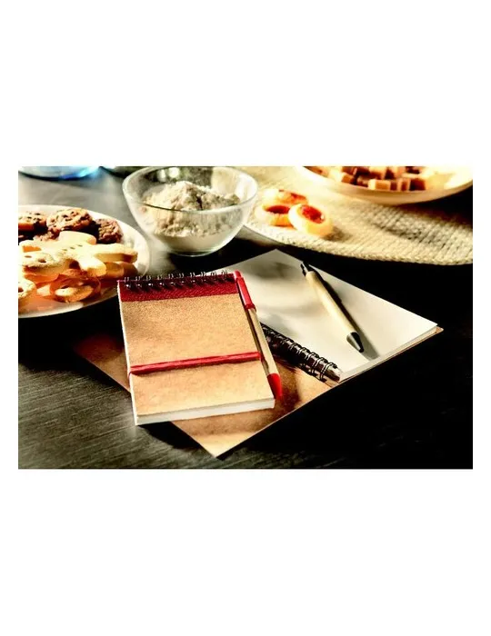 Bloc-notes Recyclé SONORA avec Stylo Personnalisé