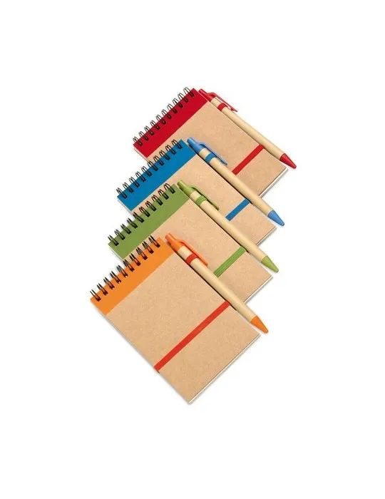 Bloc-notes Recyclé SONORA avec Stylo Personnalisé