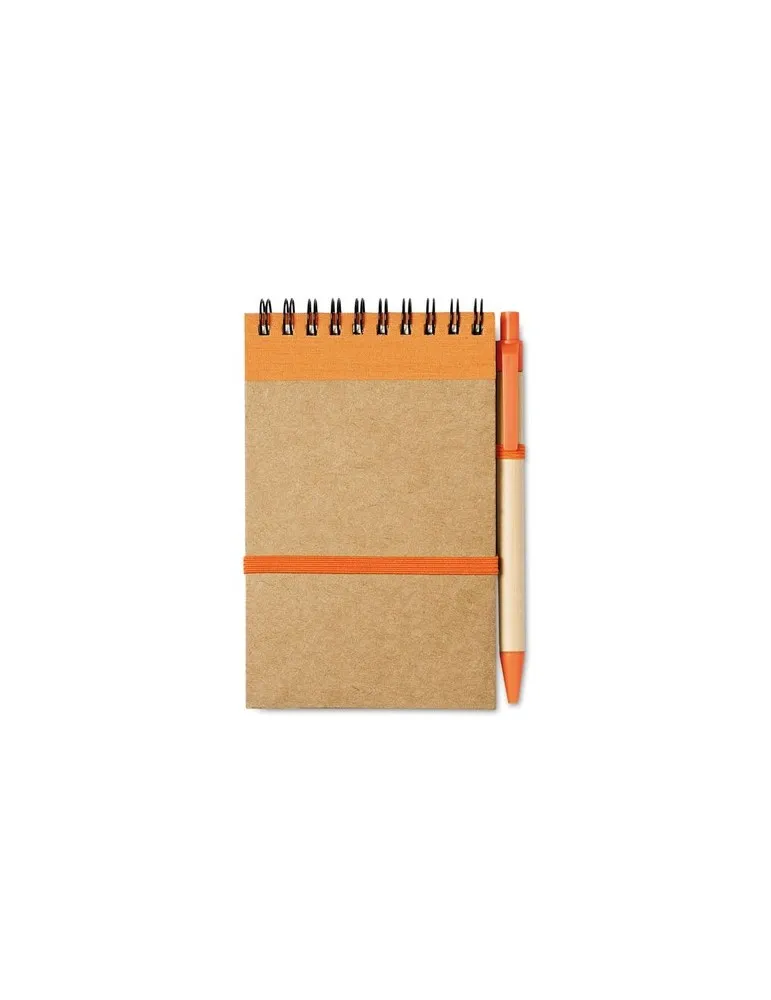 Bloc-notes Recyclé SONORA avec Stylo Personnalisé