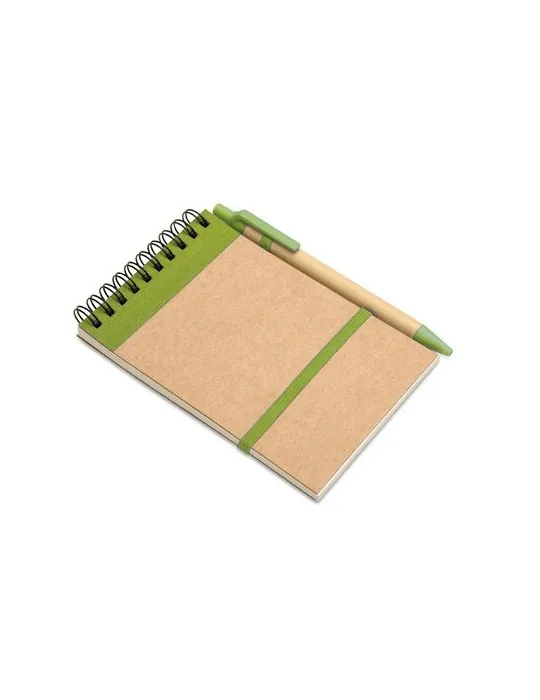 Bloc-notes Recyclé SONORA avec Stylo Personnalisé