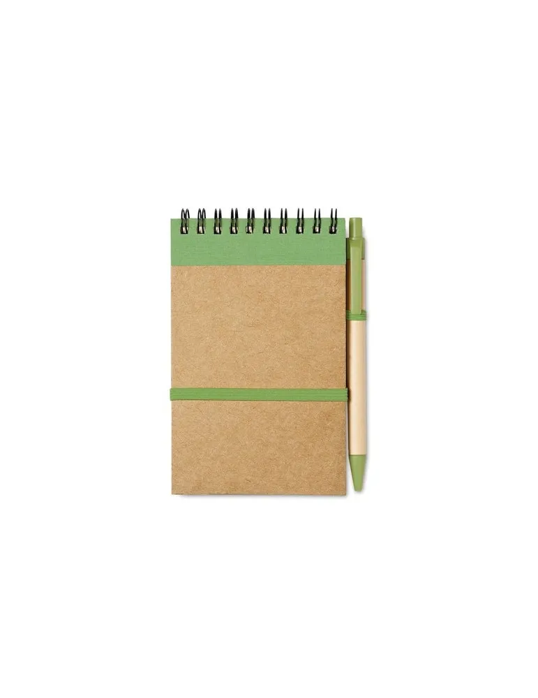 Bloc-notes Recyclé SONORA avec Stylo Personnalisé