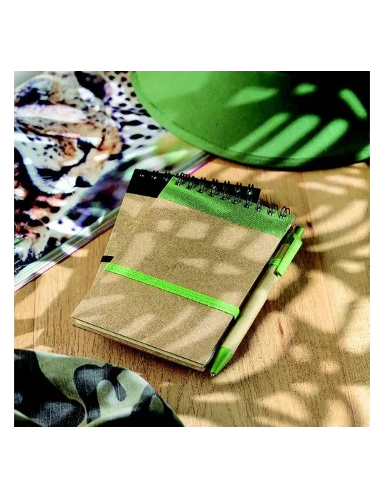 Bloc-notes Recyclé SONORA avec Stylo Personnalisé