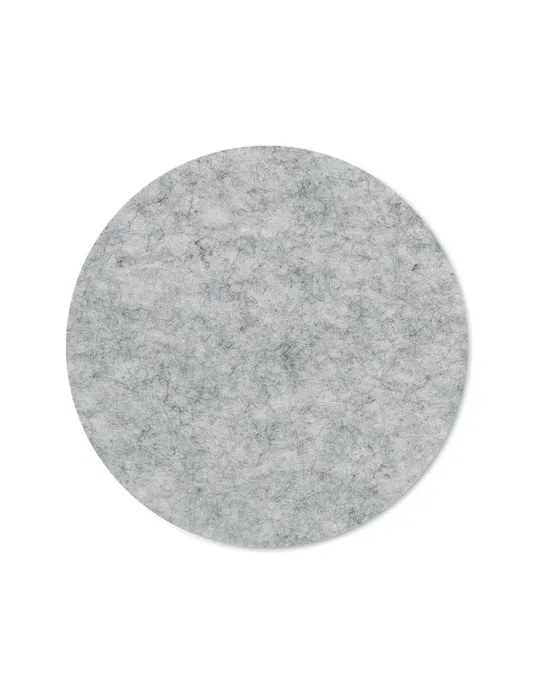 Sous-verre rond en feutre RPET - Écologique et Chic