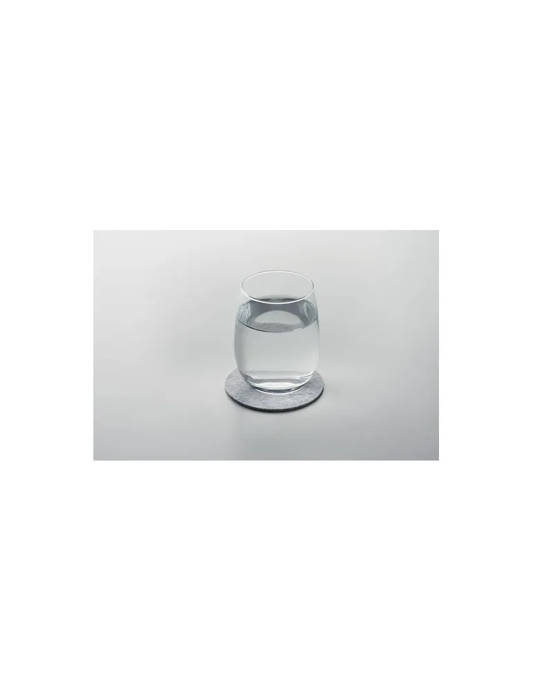 Sous-verre rond en feutre RPET - Écologique et Chic