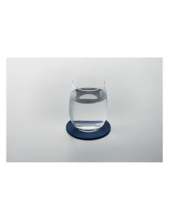 Sous-verre rond en feutre RPET - Écologique et Chic