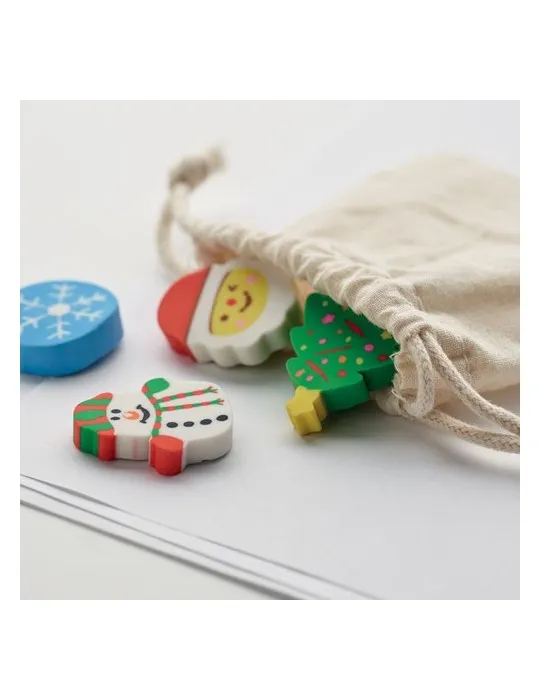 Set de 4 gommes de Noël RUBBIES