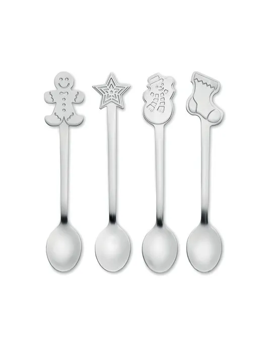 Set de 4 Cuillères à Thé de Noël CHIP SET