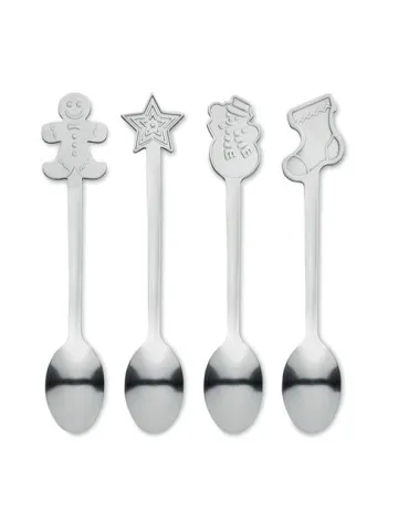 Set de 4 Cuillères à Thé de Noël CHIP SET 2