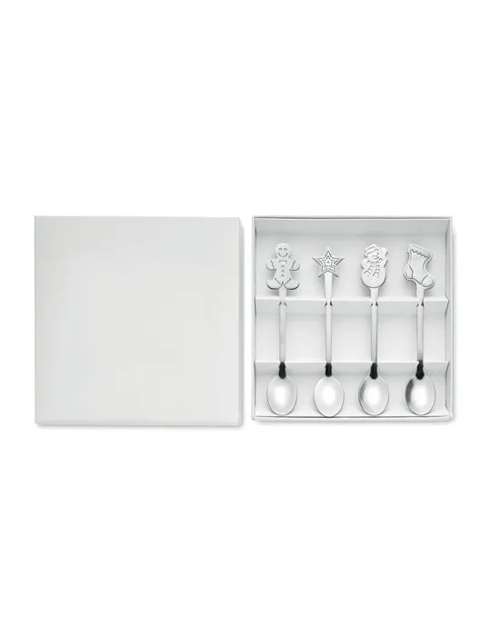 Set de 4 Cuillères à Thé de Noël CHIP SET