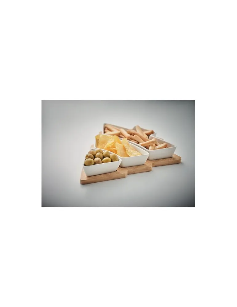 Plat de Service de Noël VIRAM en Bambou