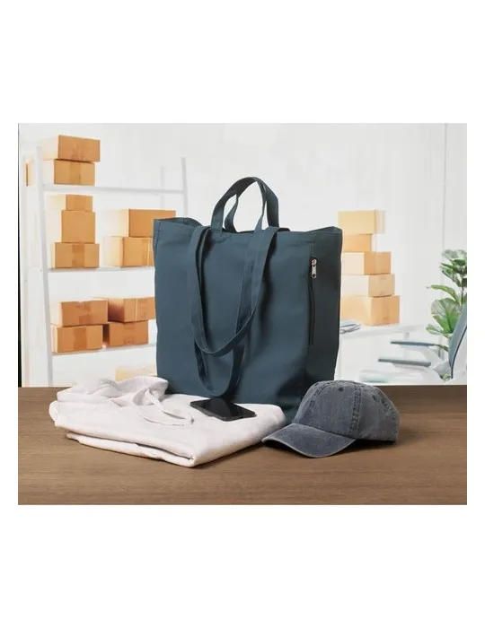 Sac shopping en coton recyclé GAVE COLOUR Personnalisé Personnalisé