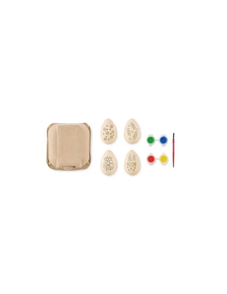Set de peinture d'oeufs en bois EISET