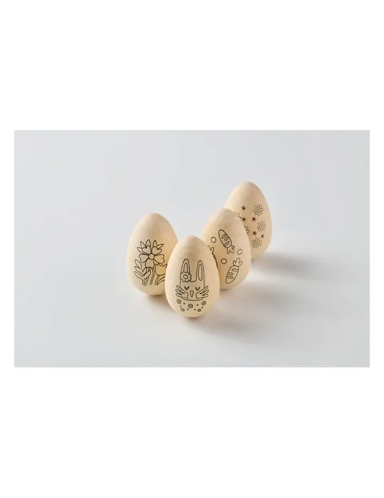 Set de peinture d'oeufs en bois EISET