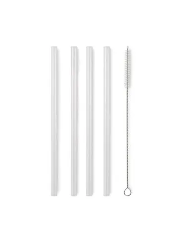 4 pailles verre réutilisables GLAW 2