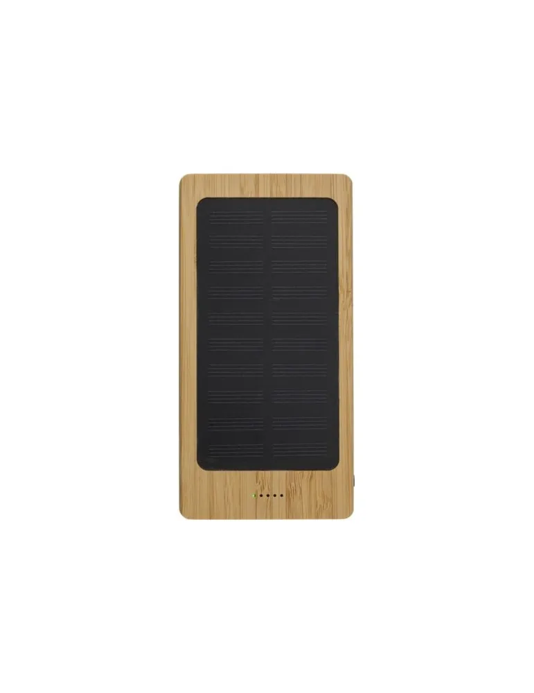 Power bank solaire en bambou, 8 000mAh Joan