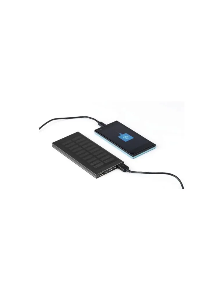 Power bank solaire en aluminium, 8 000mAh Adriana