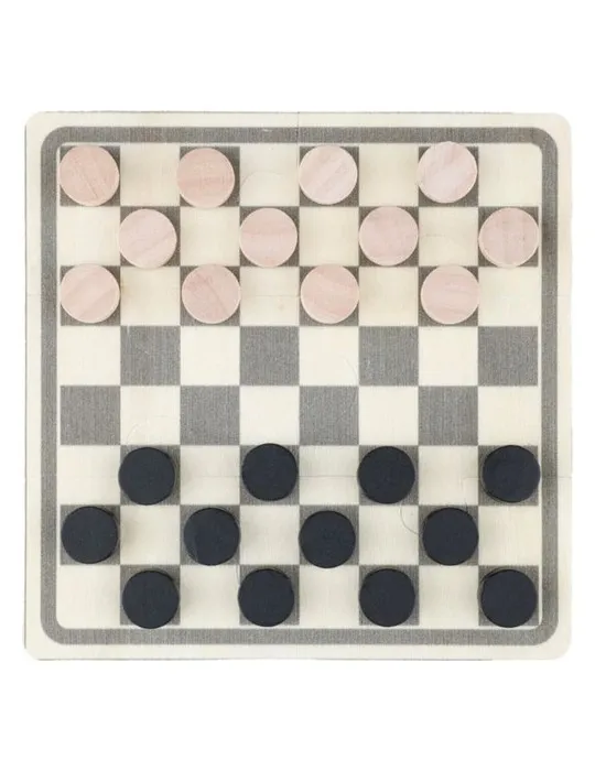 Jeu d'échecs et de dames en bois Hank