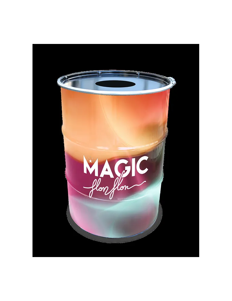 Baril cendrier imprimé publicitaire pas cher