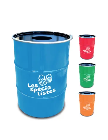Baril Cendrier Couleur publicitaire