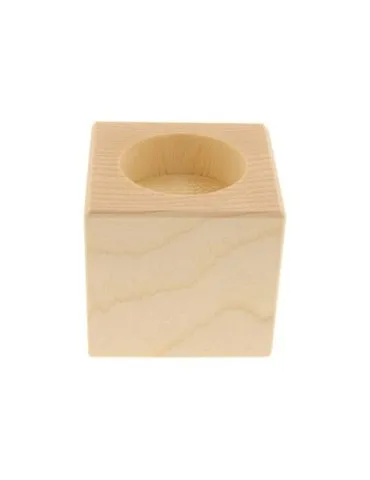 Bougeoir cube en bois 2