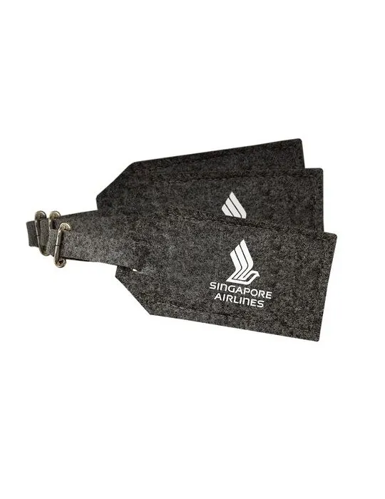 Porte-étiquette à bagage feutrine