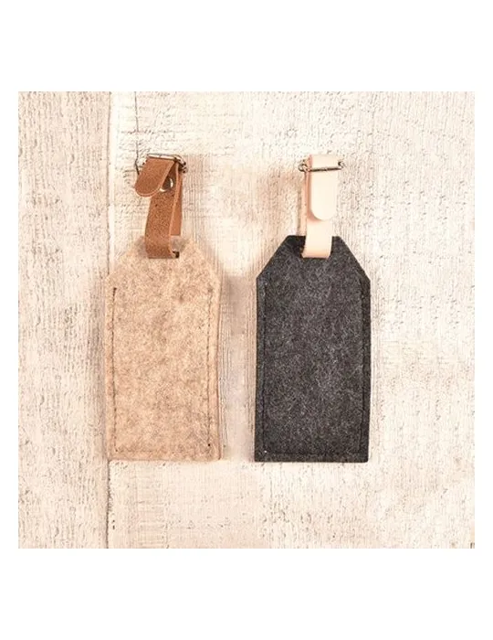 Porte-étiquette à bagage feutrine