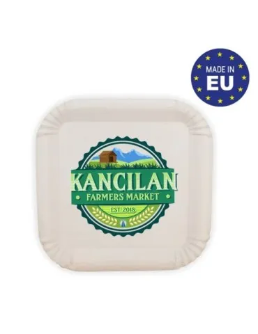 Assiette en carton carrée