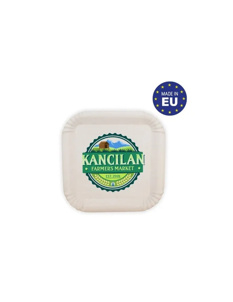 Assiette en carton carrée