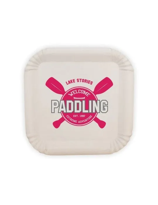 Assiette en carton carrée