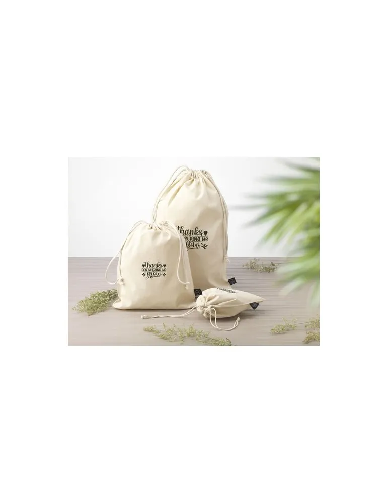 Gift Pouch Naturel GRS Recycled Cotton (150 g/m²) M