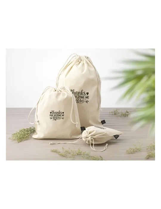 Gift Pouch Naturel GRS Recycled Cotton (150 g/m²) M