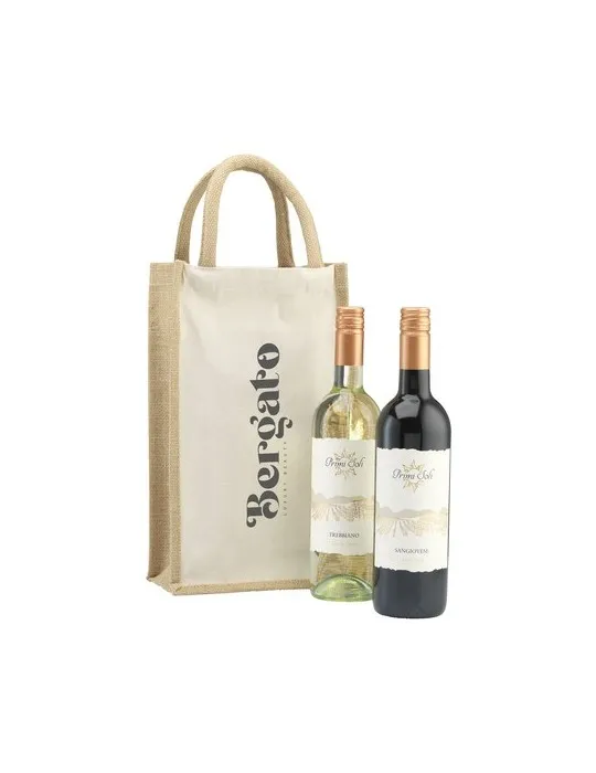Jute Canvas Double Wine Bag sac à vin