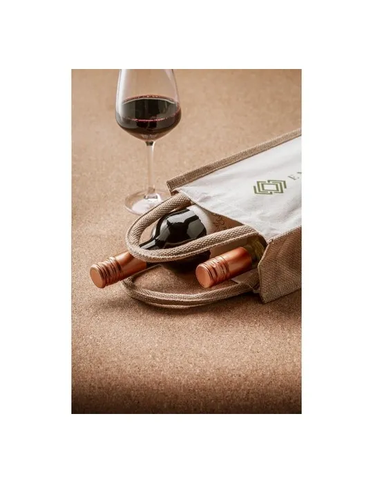 Jute Canvas Double Wine Bag sac à vin