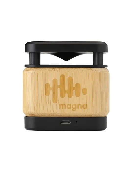 Bamboo Block Speaker avec chargeur sans fil