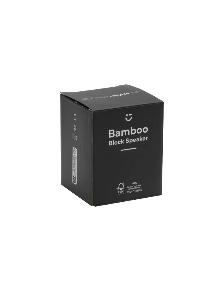 Bamboo Block Speaker avec chargeur sans fil