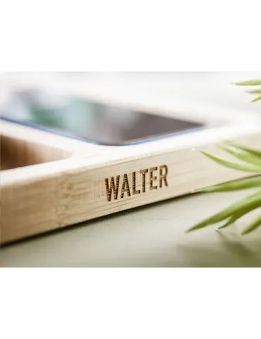 Walter Bamboo Single Dock 15W organisateur et chargeur 2