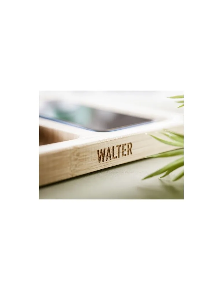 Walter Bamboo Single Dock 15W organisateur et chargeur