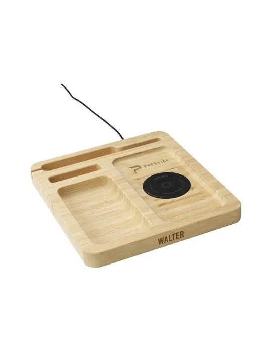 Walter Bamboo Single Dock 15W organisateur et chargeur