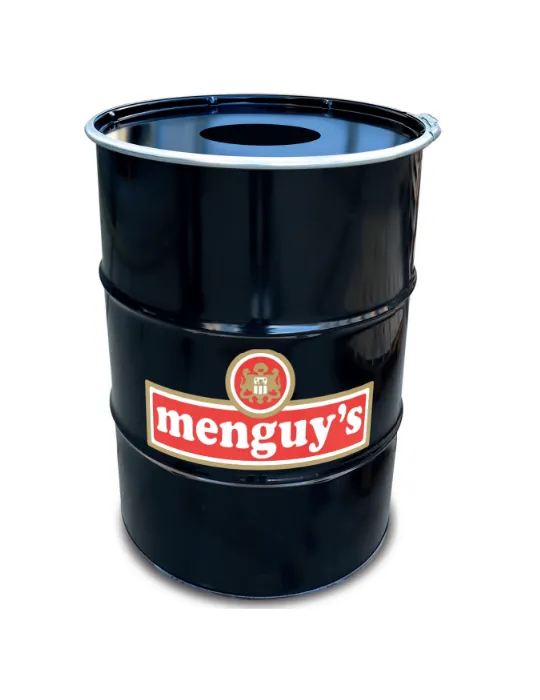 Baril noir avec un trou sur le sommet