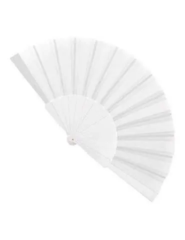 Eventail blanc en plastique