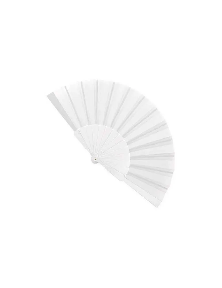 Eventail blanc en plastique