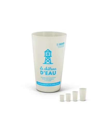 GOBELET REUTILISABLE EN BIOCOMPOSITE 30 cl RAS BORD