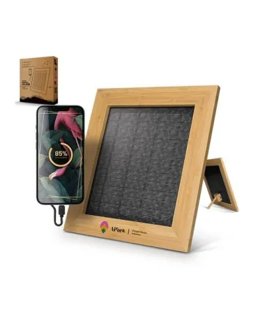 CADRE SOLAIRE EN BAMBOU AVEC CHARGEUR