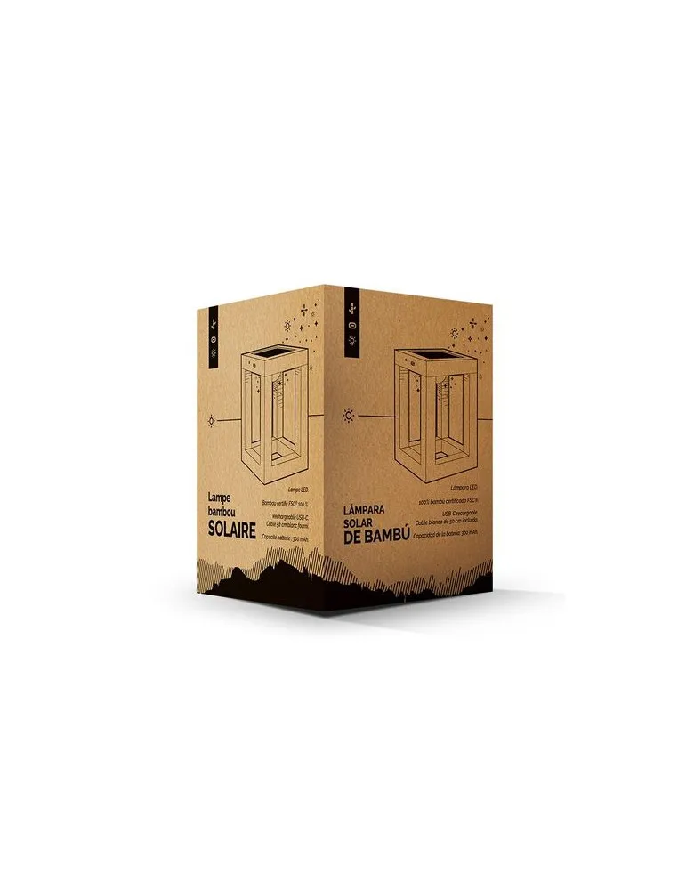 LAMPE SOLAIRE EN BAMBOU