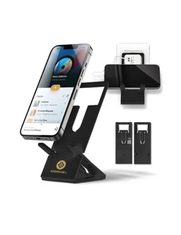 SUPPORT TELEPHONE REPLIABLE EXTRA-PLAT EN MATIERE RECYCLEE