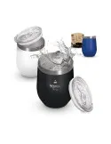 MUG ISOTHERME DOUBLE PAROI INOX AVEC COUVERCLE EN INOX RECYCLE