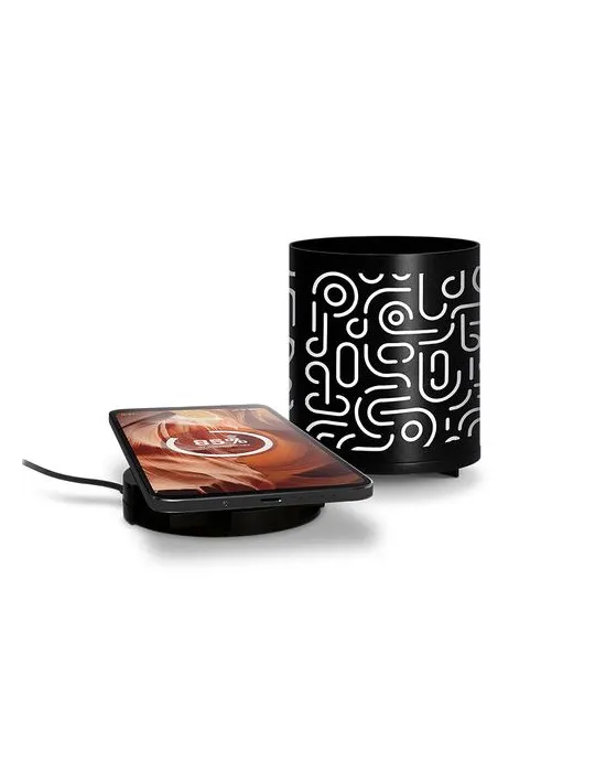 CHARGEUR PAR INDUCTION 10W AVEC FONCTION HUB ET POT A CRAYONS EN rAlu