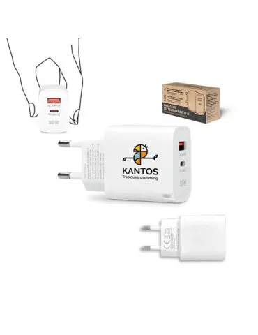 CHARGEUR SECTEUR RAPIDE 30 W SORTIES USB QC & TYPE-C PD