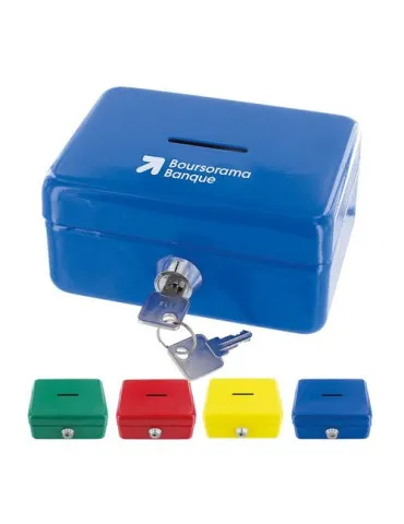 TIRELIRE BOITE METALLIQUE A CLE